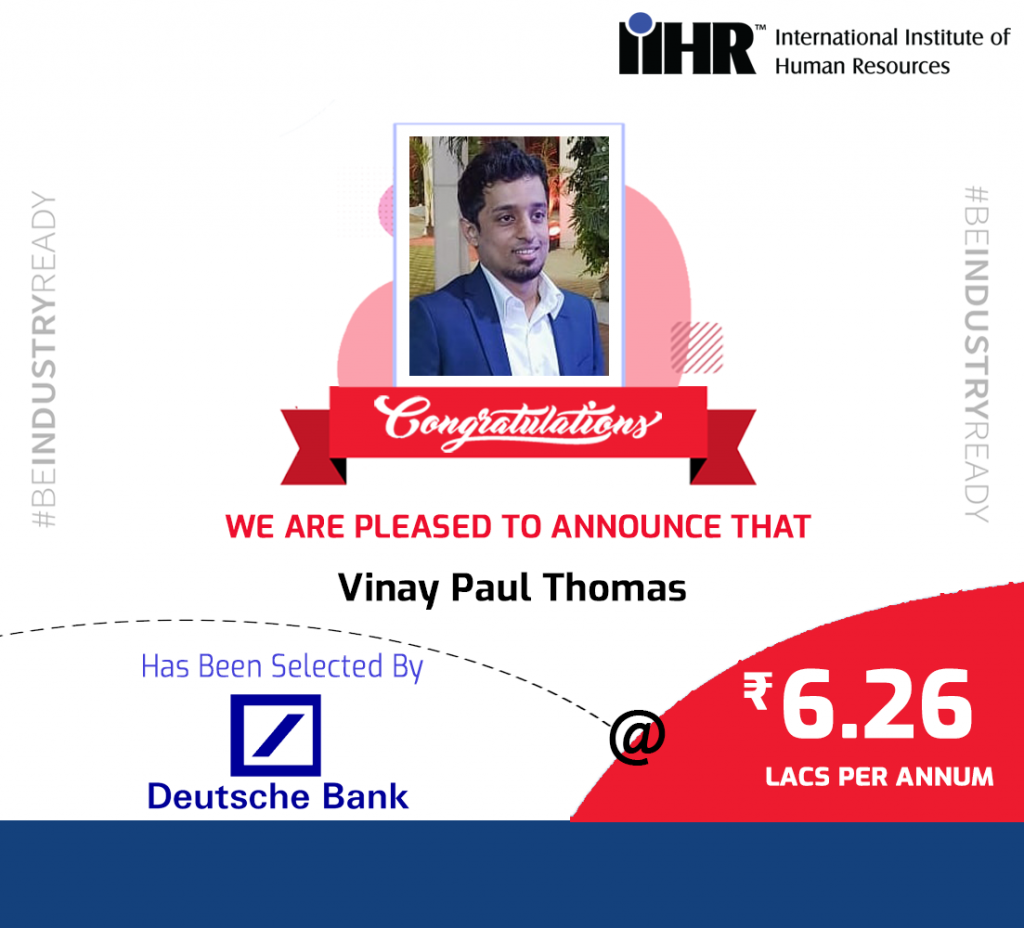 Congratulations Vinay Paul Thomas!