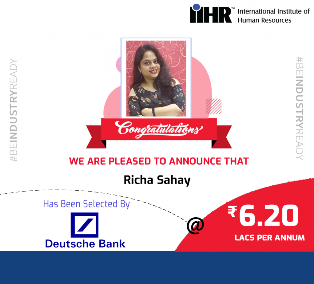 Congratulations Richa Sahay!