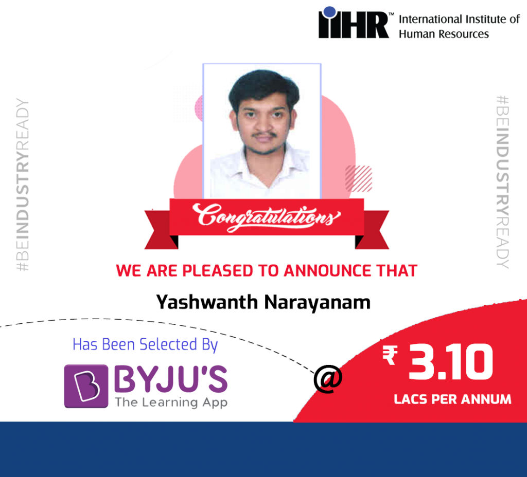 Congratulations Yashwanth Narayanam!